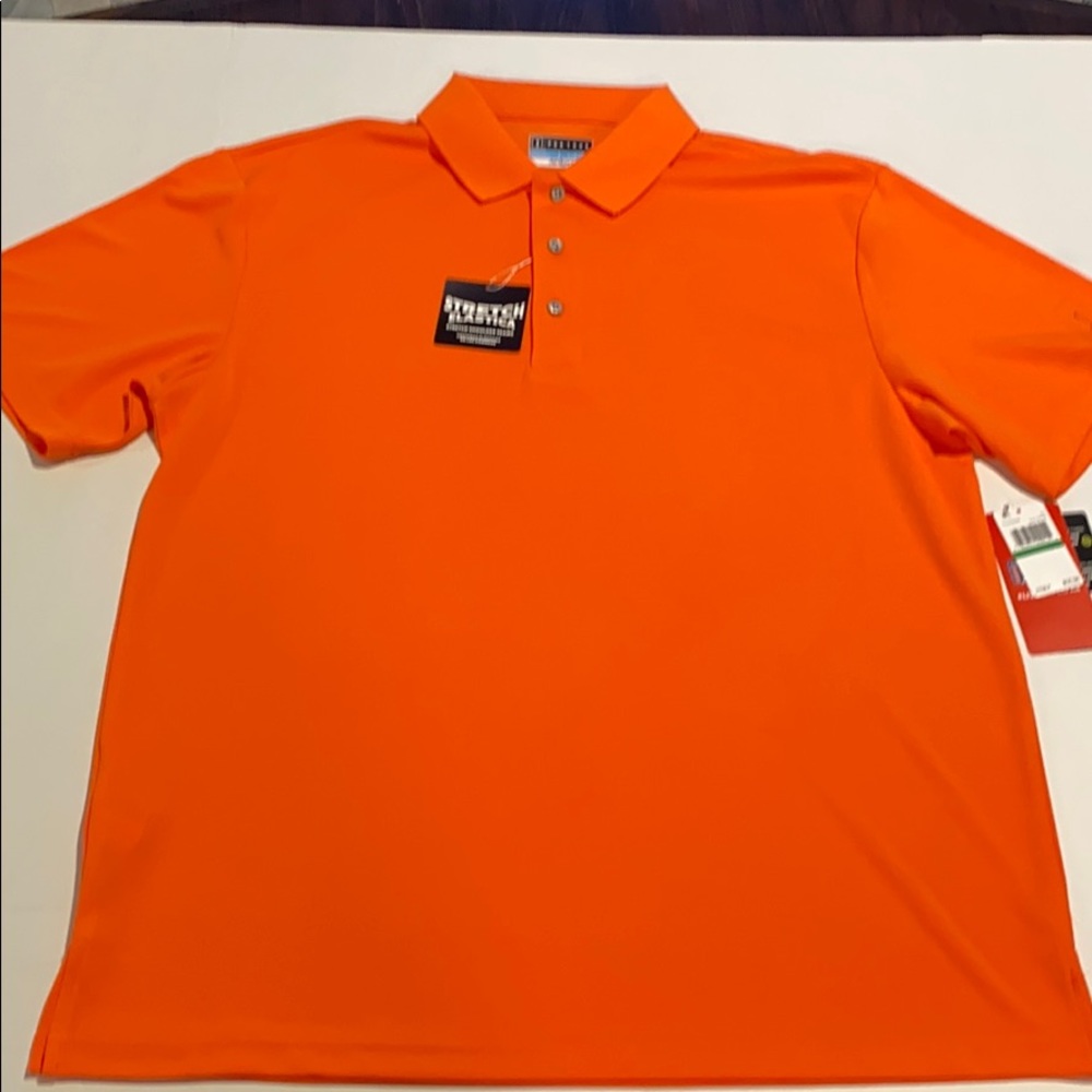 PGA TOUR MEN’s ORANGE GOLF POLO. SIZE LARGE